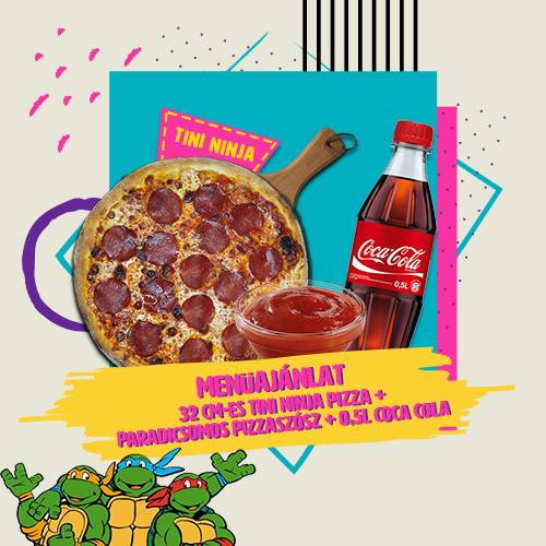 Tini Ninja pizza menü